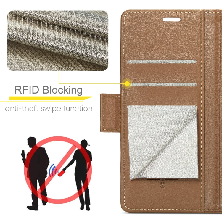 For Xiaomi Redmi Note 13 4G CaseMe 023 Butterfly Buckle Litchi Texture RFID Anti-theft Leather Phone Case