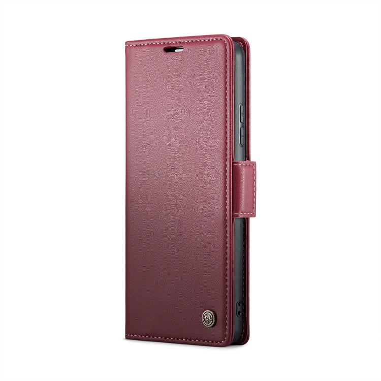 For Xiaomi Redmi Note 13 4G CaseMe 023 Butterfly Buckle Litchi Texture RFID Anti-theft Leather Phone Case