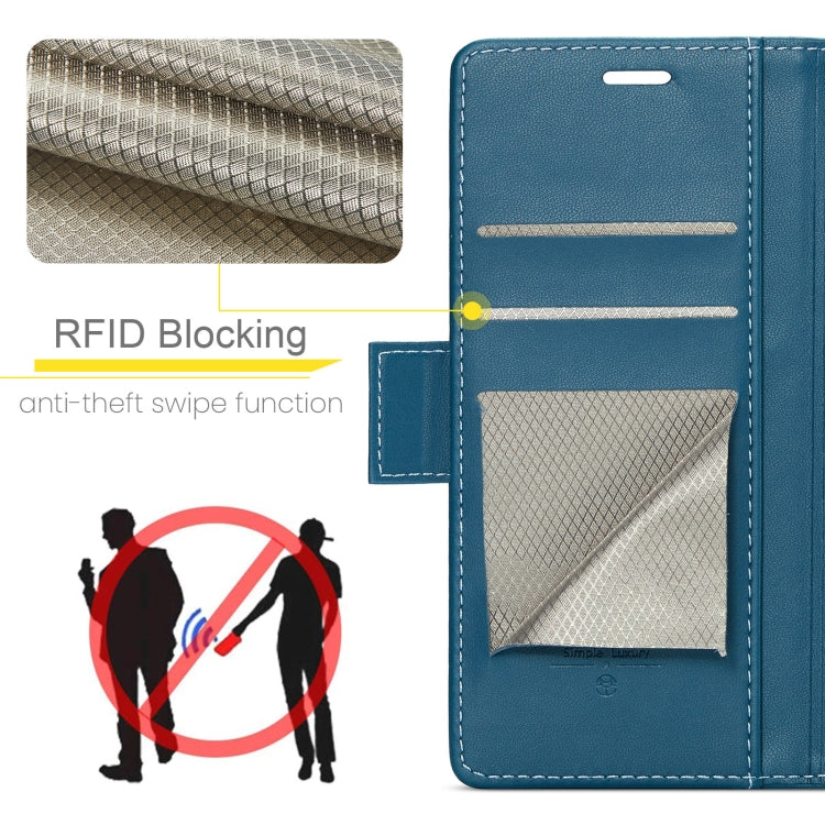 For Xiaomi Redmi Note 13 4G CaseMe 023 Butterfly Buckle Litchi Texture RFID Anti-theft Leather Phone Case