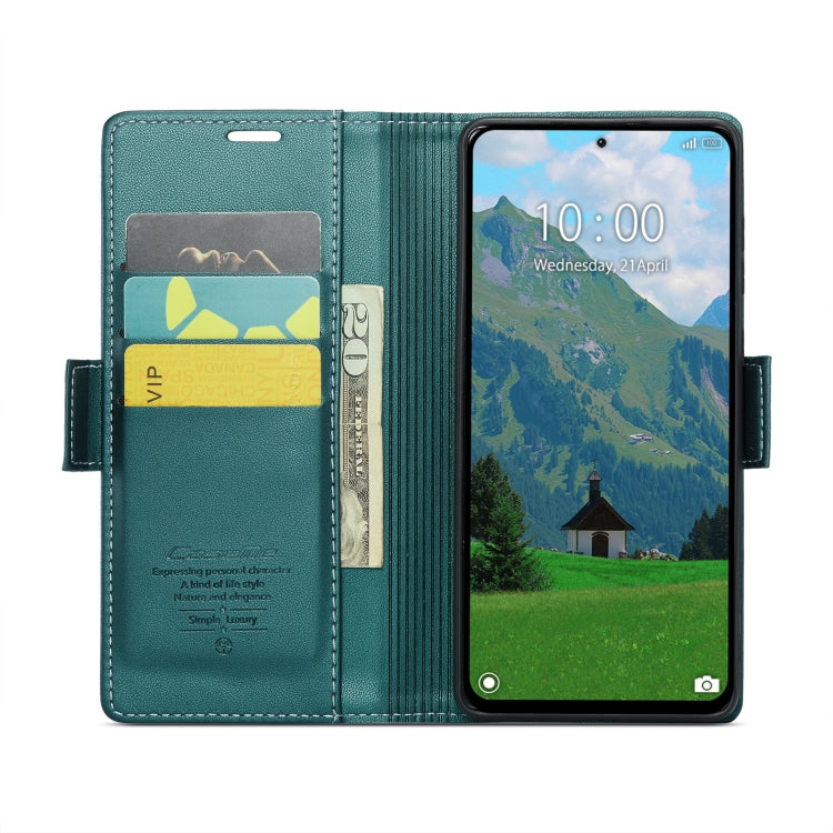 For Xiaomi Redmi Note 13 4G CaseMe 023 Butterfly Buckle Litchi Texture RFID Anti-theft Leather Phone Case