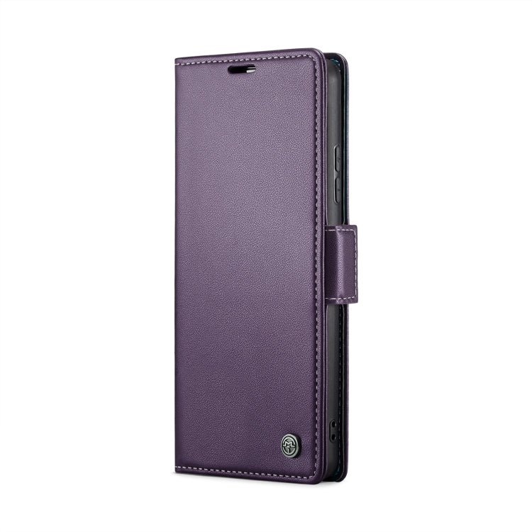 For Xiaomi Redmi Note 13 4G CaseMe 023 Butterfly Buckle Litchi Texture RFID Anti-theft Leather Phone Case