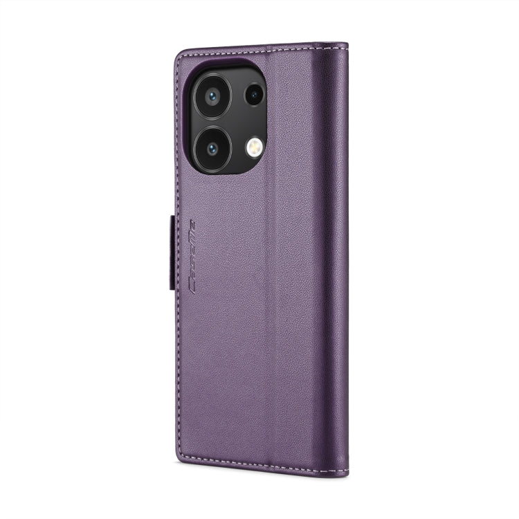 For Xiaomi Redmi Note 13 4G CaseMe 023 Butterfly Buckle Litchi Texture RFID Anti-theft Leather Phone Case
