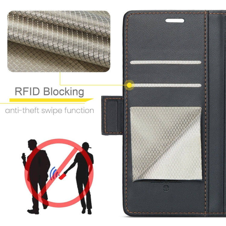 For Xiaomi Redmi Note 13 Pro 4G CaseMe 023 Butterfly Buckle Litchi Texture RFID Anti-theft Leather Phone Case