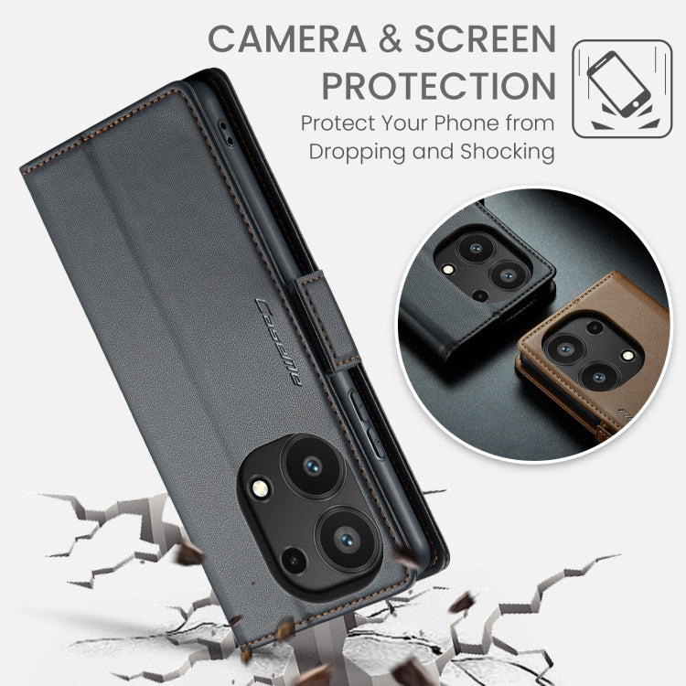 For Xiaomi Redmi Note 13 Pro 4G CaseMe 023 Butterfly Buckle Litchi Texture RFID Anti-theft Leather Phone Case