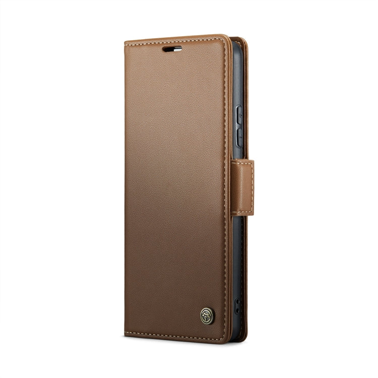 For Xiaomi Redmi Note 13 Pro 4G CaseMe 023 Butterfly Buckle Litchi Texture RFID Anti-theft Leather Phone Case