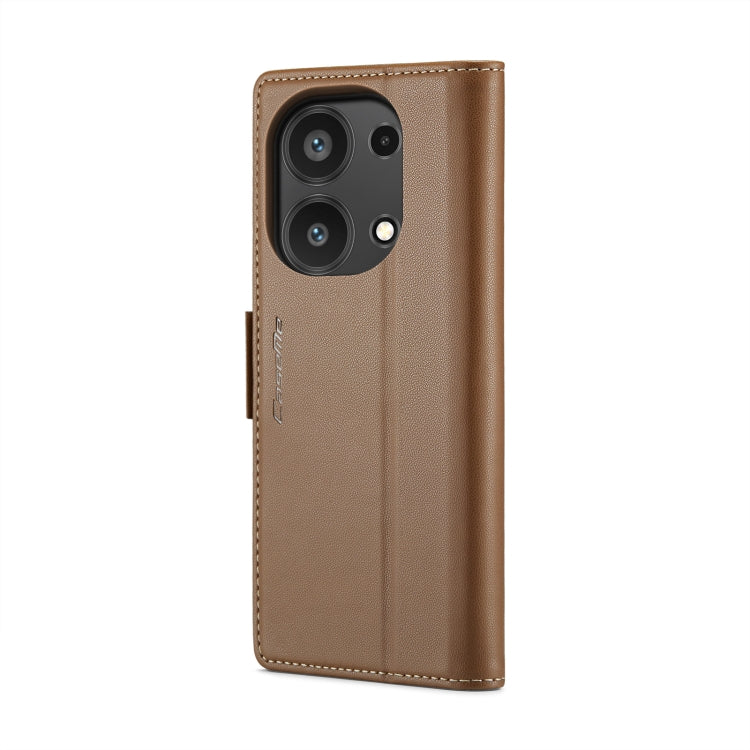 For Xiaomi Redmi Note 13 Pro 4G CaseMe 023 Butterfly Buckle Litchi Texture RFID Anti-theft Leather Phone Case
