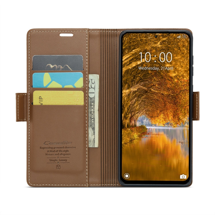 For Xiaomi Redmi Note 13 Pro 4G CaseMe 023 Butterfly Buckle Litchi Texture RFID Anti-theft Leather Phone Case