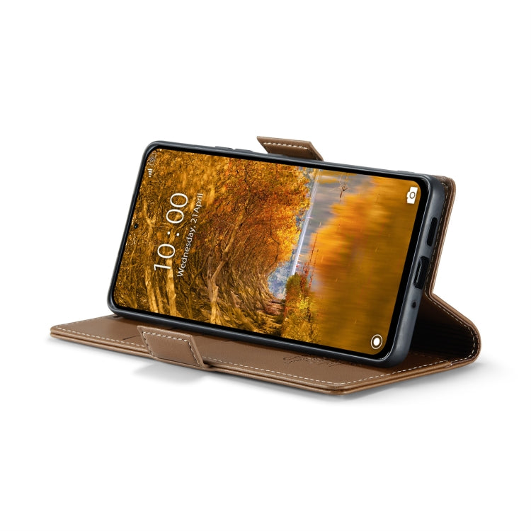 For Xiaomi Redmi Note 13 Pro 4G CaseMe 023 Butterfly Buckle Litchi Texture RFID Anti-theft Leather Phone Case