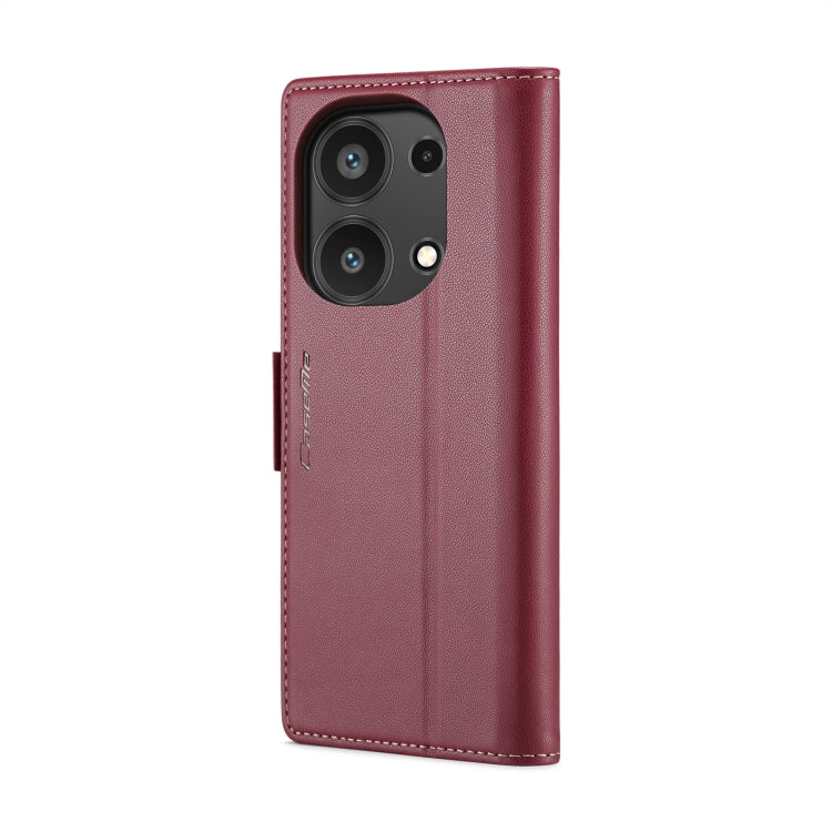 For Xiaomi Redmi Note 13 Pro 4G CaseMe 023 Butterfly Buckle Litchi Texture RFID Anti-theft Leather Phone Case