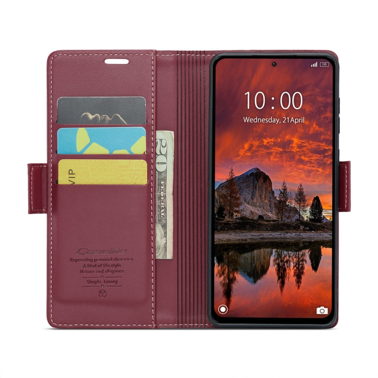 For Xiaomi Redmi Note 13 Pro 4G CaseMe 023 Butterfly Buckle Litchi Texture RFID Anti-theft Leather Phone Case