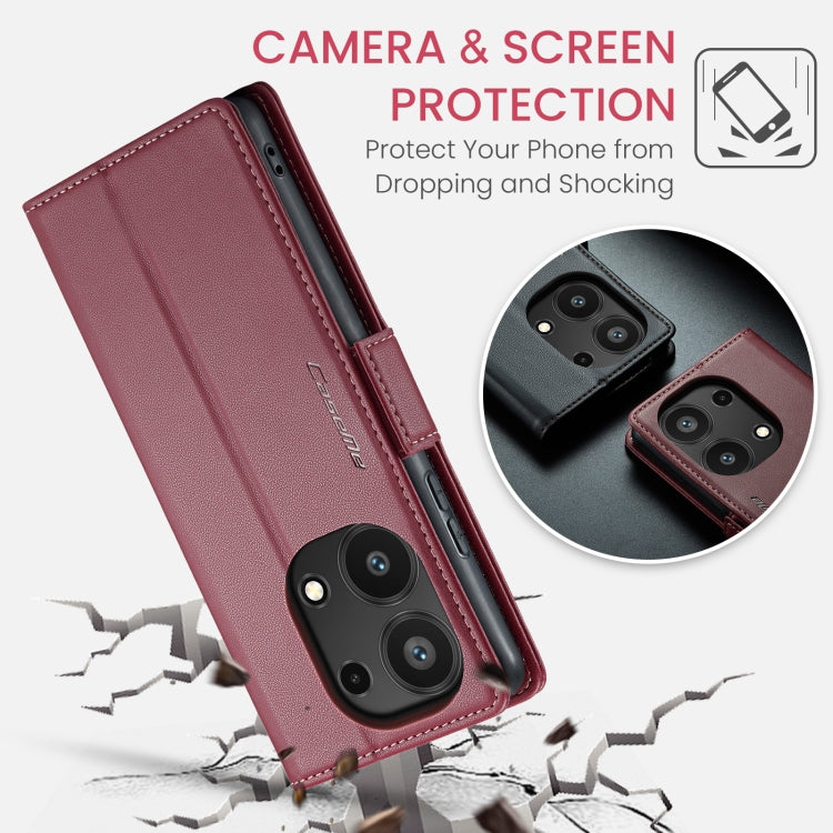 For Xiaomi Redmi Note 13 Pro 4G CaseMe 023 Butterfly Buckle Litchi Texture RFID Anti-theft Leather Phone Case