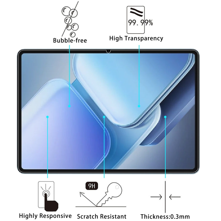 For vivo iQOO Pad2 Pro 13 inch 2pcs 9H 0.3mm Explosion-proof Tempered Glass Film