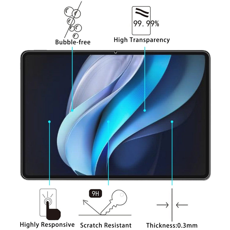 For vivo Pad 3 2pcs 9H 0.3mm Explosion-proof Tempered Glass Film