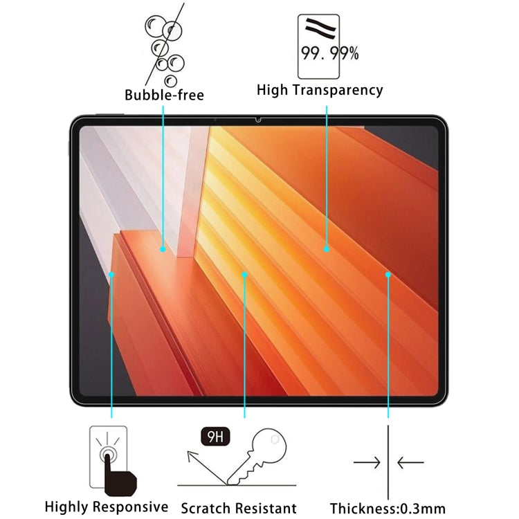 For vivo iQOO Pad / Pad 2 25pcs 9H 0.3mm Explosion-proof Tempered Glass Film