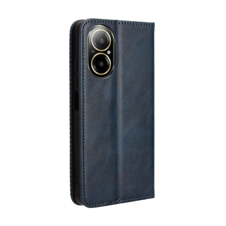 For Realme 12 Lite 4G Magnetic Buckle Retro Texture Leather Phone Case