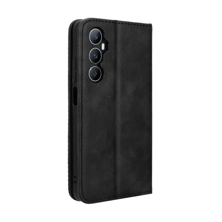 For Realme C65 4G Magnetic Buckle Retro Texture Leather Phone Case