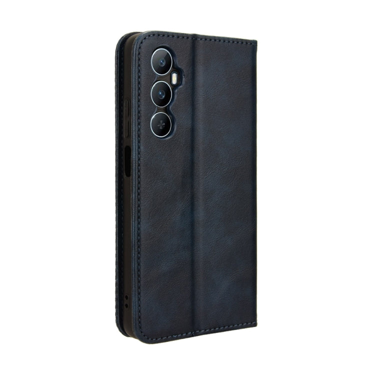 For Realme C65 4G Magnetic Buckle Retro Texture Leather Phone Case