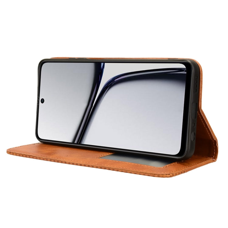 For Realme C65 4G Magnetic Buckle Retro Texture Leather Phone Case