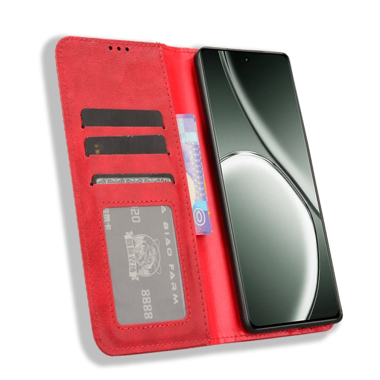 For Realme GT Neo6 SE 5G Magnetic Buckle Retro Texture Leather Phone Case