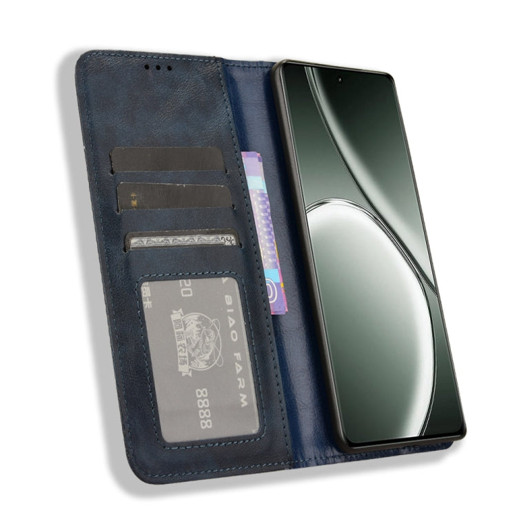 For Realme GT Neo6 SE 5G Magnetic Buckle Retro Texture Leather Phone Case