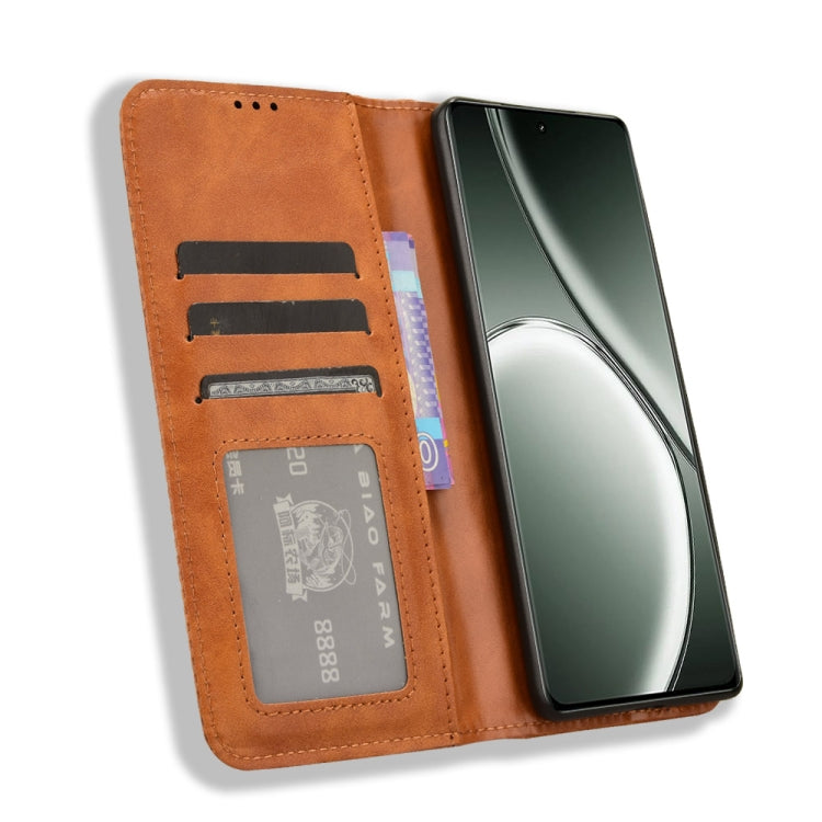 For Realme GT Neo6 SE 5G Magnetic Buckle Retro Texture Leather Phone Case