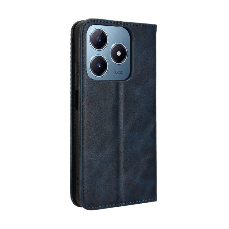 For Realme C63 4G / C61 4G / Narzo N63 4G Magnetic Buckle Retro Texture Leather Phone Case