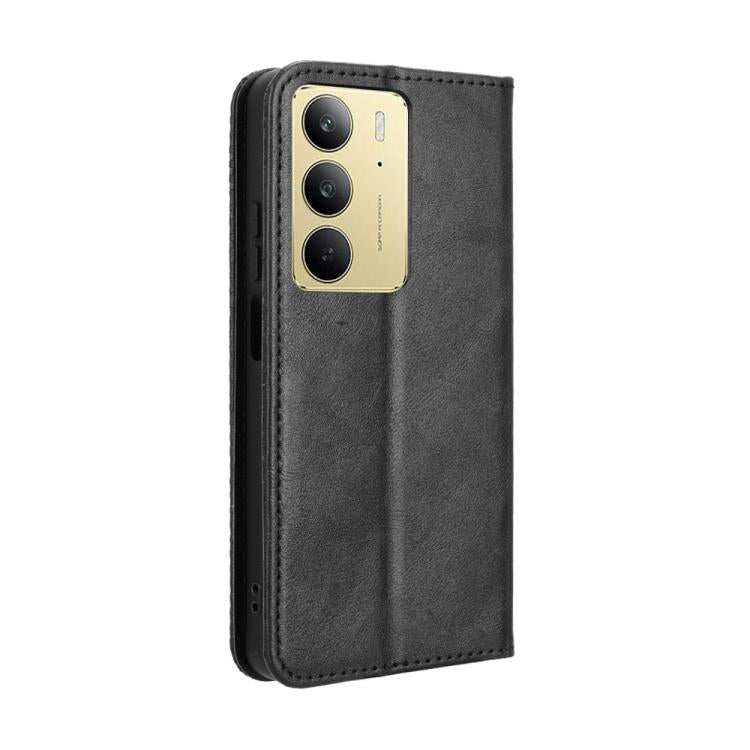 For Realme C75 4G Magnetic Buckle Retro Texture Leather Phone Case