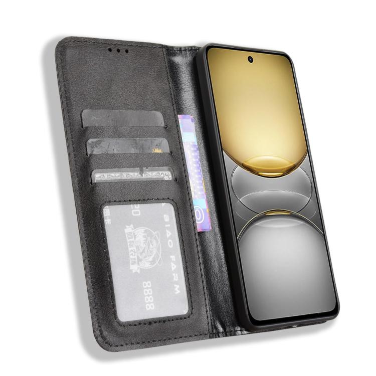 For Realme C75 4G Magnetic Buckle Retro Texture Leather Phone Case