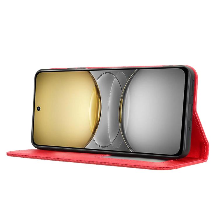 For Realme C75 4G Magnetic Buckle Retro Texture Leather Phone Case