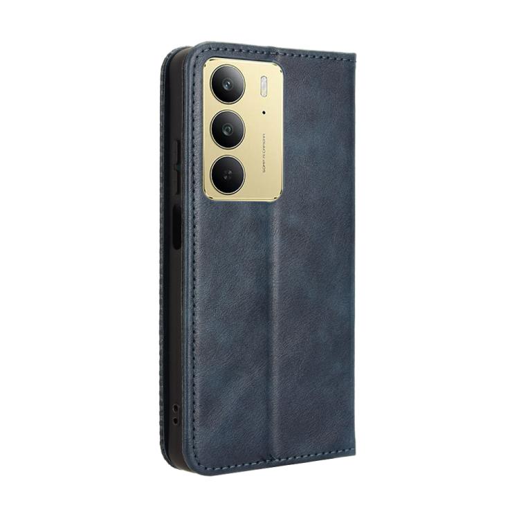For Realme C75 4G Magnetic Buckle Retro Texture Leather Phone Case