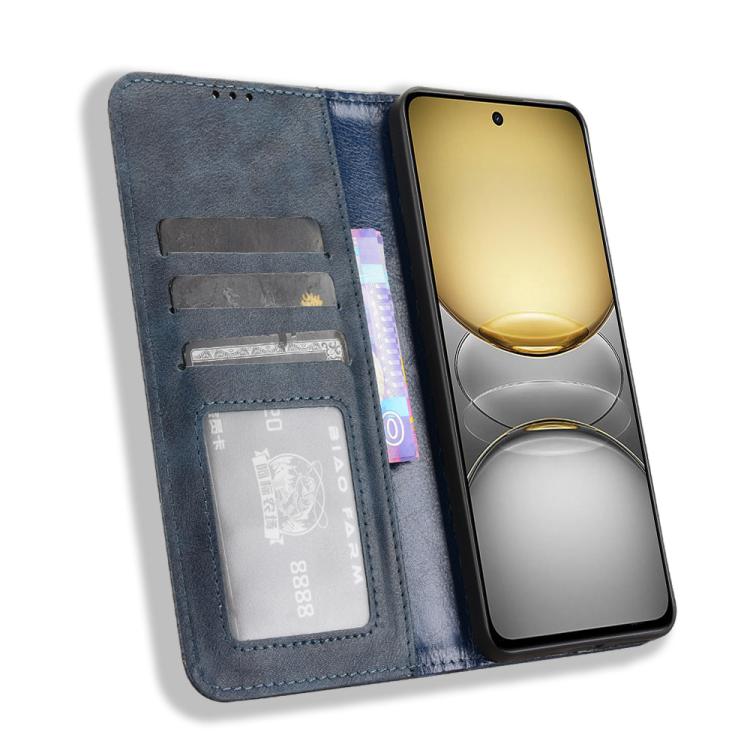For Realme C75 4G Magnetic Buckle Retro Texture Leather Phone Case