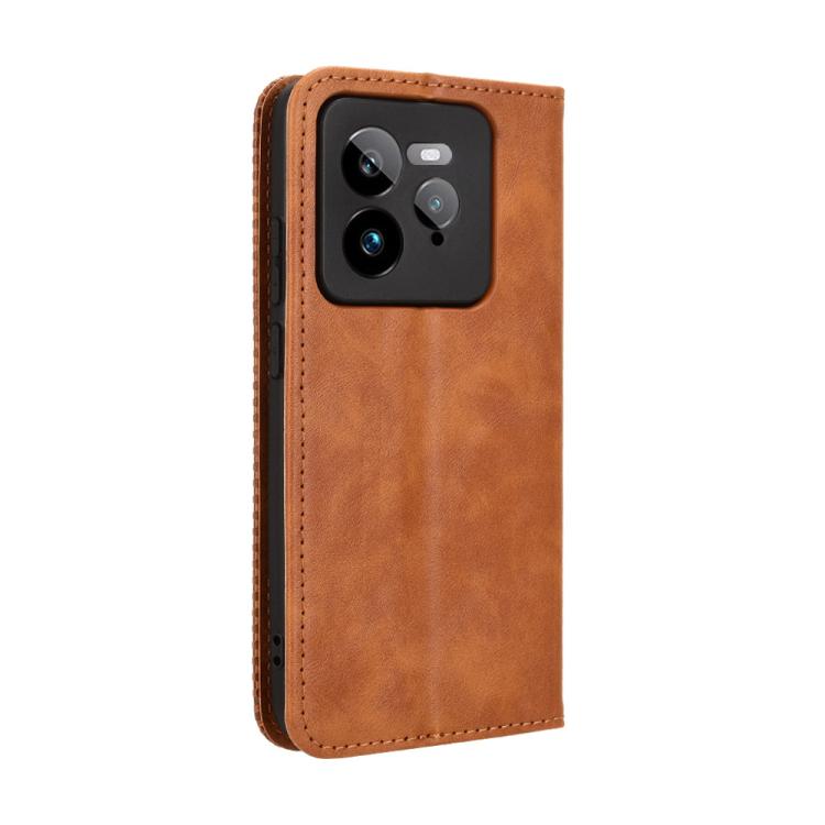 For Realme GT 7 Pro 5G Magnetic Buckle Retro Texture Leather Phone Case