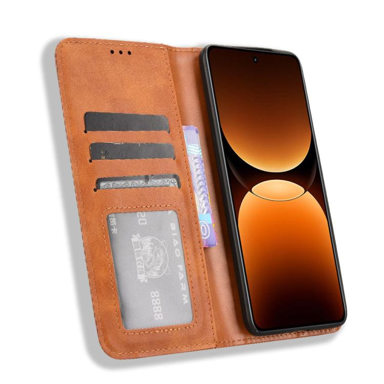 For Realme GT 7 Pro 5G Magnetic Buckle Retro Texture Leather Phone Case