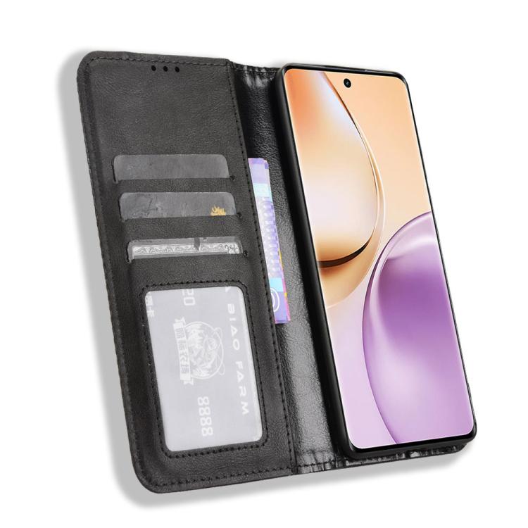 For Realme 14 Pro 5G Magnetic Buckle Retro Texture Leather Phone Case