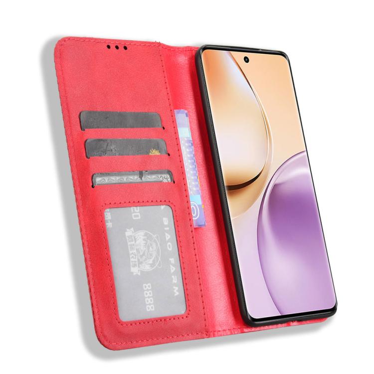 For Realme 14 Pro 5G Magnetic Buckle Retro Texture Leather Phone Case