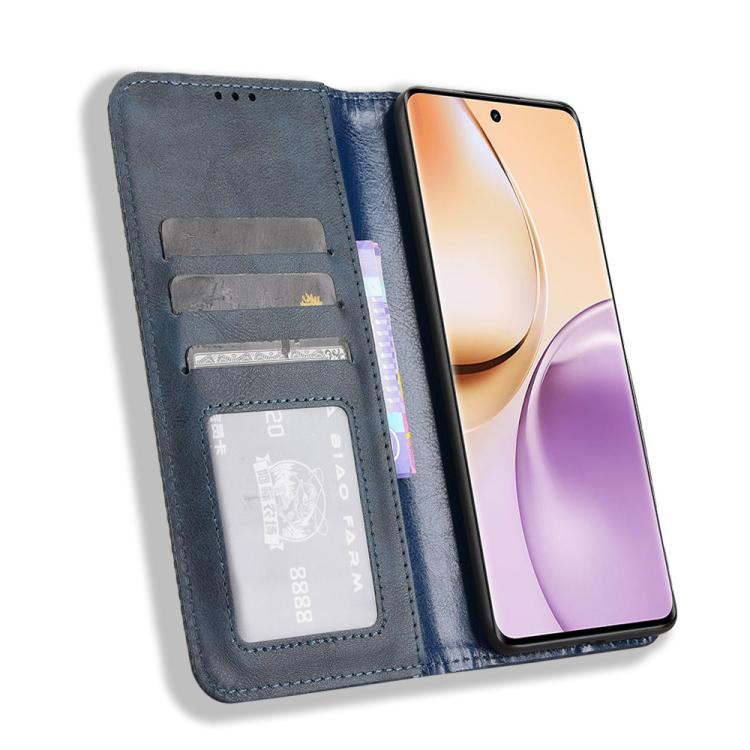 For Realme 14 Pro 5G Magnetic Buckle Retro Texture Leather Phone Case