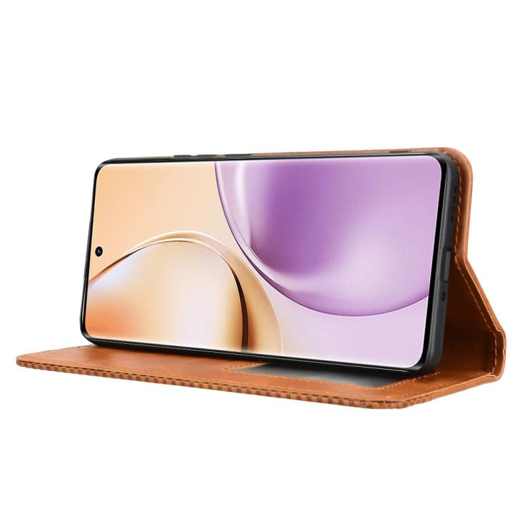 For Realme 14 Pro 5G Magnetic Buckle Retro Texture Leather Phone Case