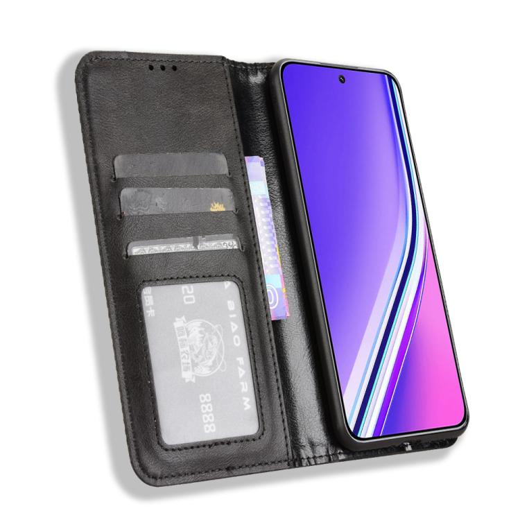 For Realme P3 Pro 5G Magnetic Buckle Retro Texture Leather Phone Case