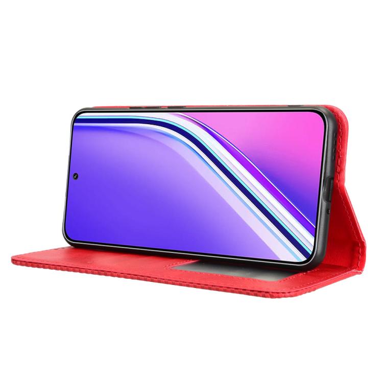 For Realme P3 Pro 5G Magnetic Buckle Retro Texture Leather Phone Case