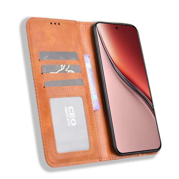 For Realme P3 Ultra 5G Magnetic Buckle Retro Texture Leather Phone Case