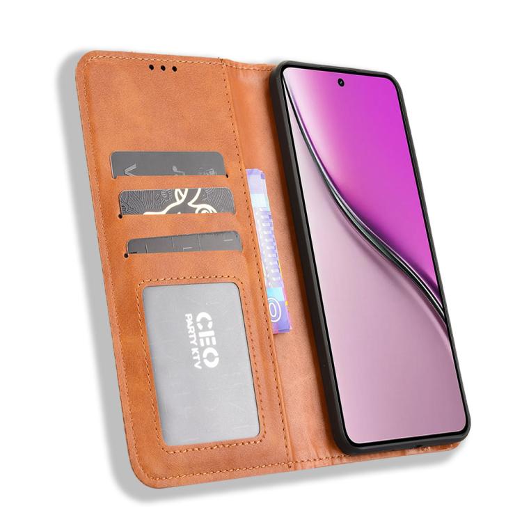 For Realme P3 5G / Neo7x 5G Magnetic Buckle Retro Texture Leather Phone Case