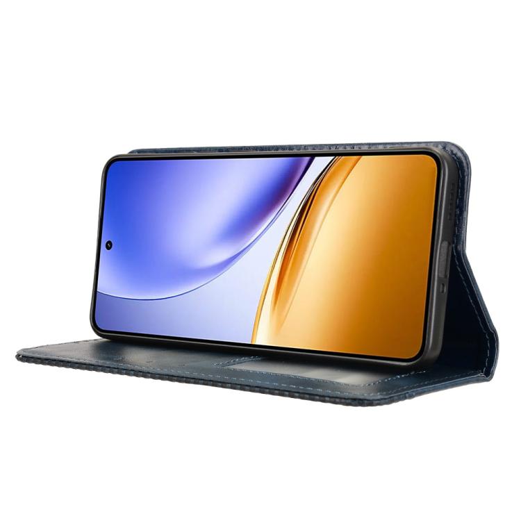 For Realme 14 5G Magnetic Buckle Retro Texture Leather Phone Case