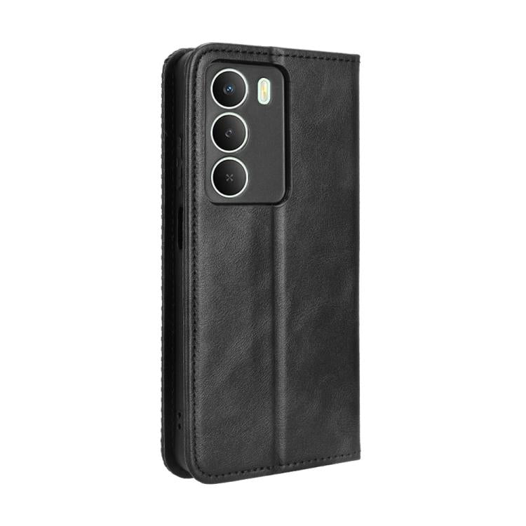 For Realme 14x 5G Malaysia / V70 Magnetic Buckle Retro Texture Leather Phone Case