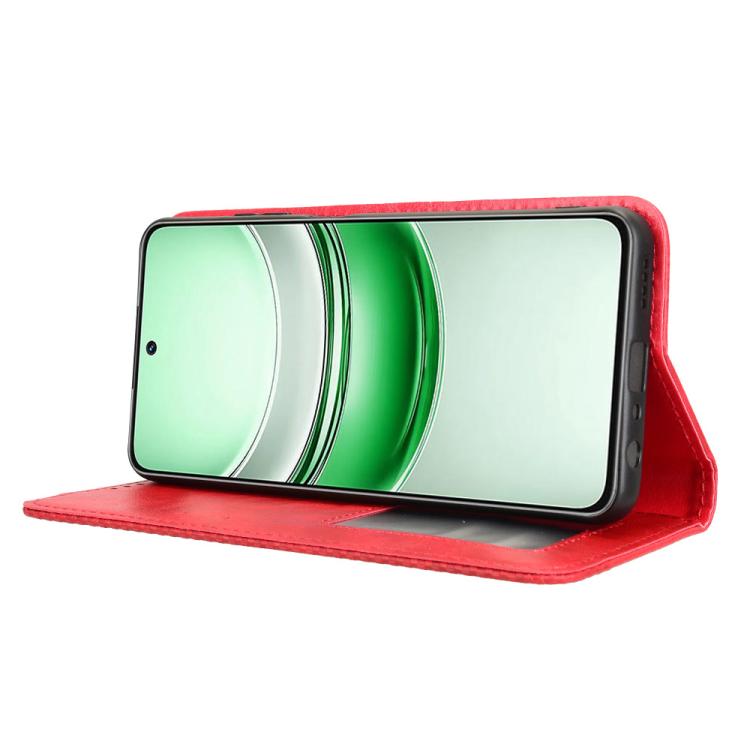 For Realme 14x 5G Malaysia / V70 Magnetic Buckle Retro Texture Leather Phone Case