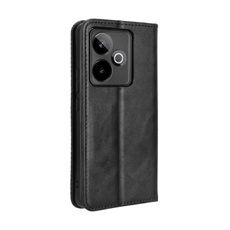 For Realme GT 7 5G Magnetic Buckle Retro Texture Leather Phone Case
