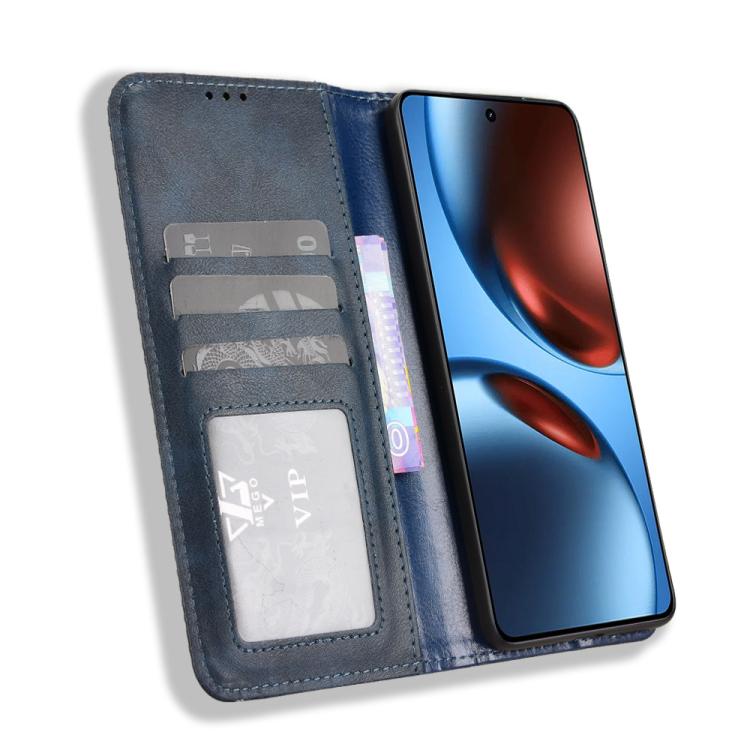 For Realme GT 7 5G Magnetic Buckle Retro Texture Leather Phone Case