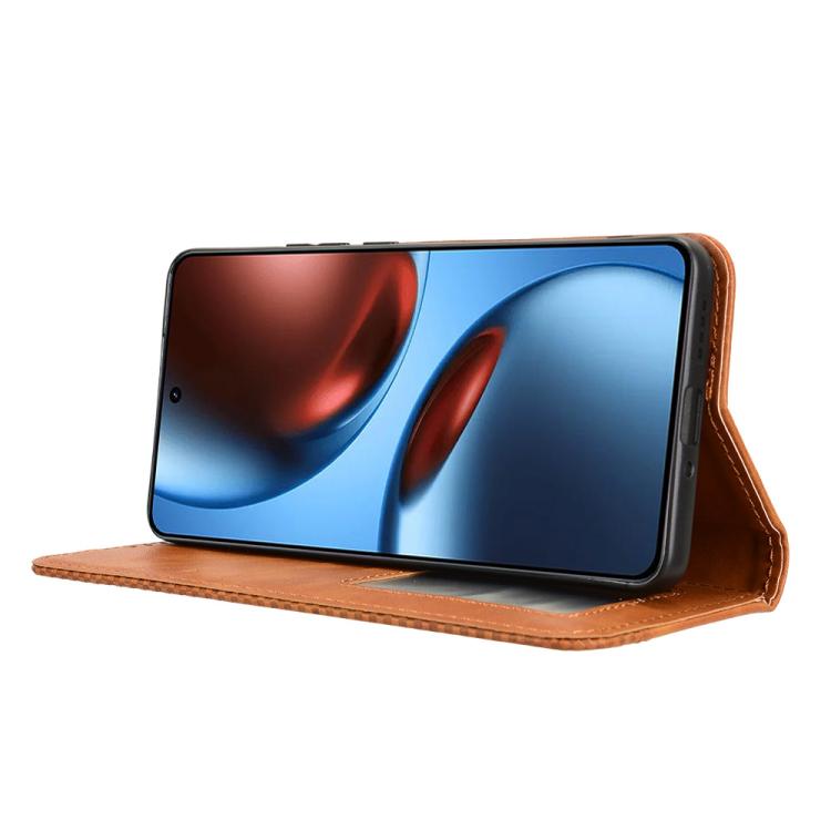 For Realme GT 7 5G Magnetic Buckle Retro Texture Leather Phone Case