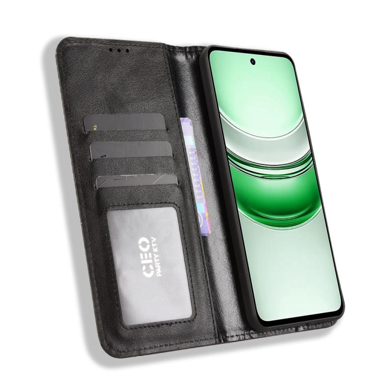 For Realme C71 4G Magnetic Buckle Retro Texture Leather Phone Case