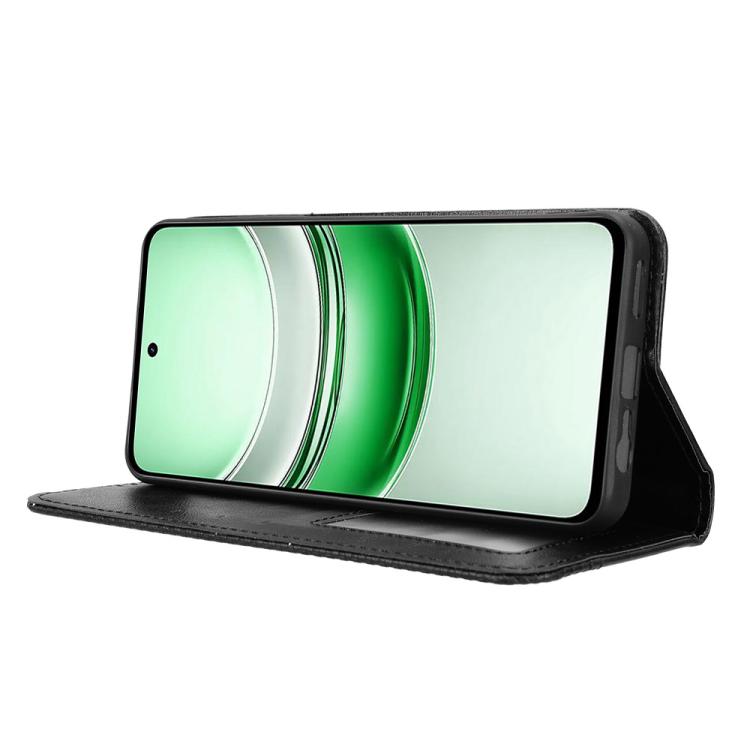 For Realme C71 4G Magnetic Buckle Retro Texture Leather Phone Case