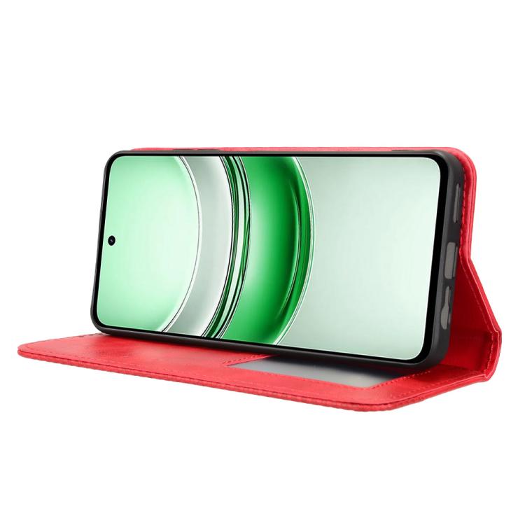 For Realme C71 4G Magnetic Buckle Retro Texture Leather Phone Case
